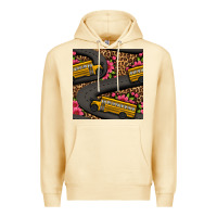 Pina Colada flower leopard school bus seamless pattern Premium Hoodie - BundleAndBundleShop