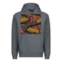 Rock flower leopard school bus seamless pattern Premium Hoodie - BundleAndBundleShop