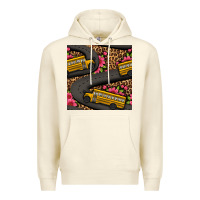 Sandshell flower leopard school bus seamless pattern Premium Hoodie - BundleAndBundleShop