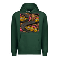 Sports Green flower leopard school bus seamless pattern Premium Hoodie - BundleAndBundleShop
