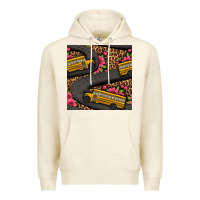 Tofu flower leopard school bus seamless pattern Premium Hoodie - BundleAndBundleShop