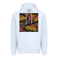 White flower leopard school bus seamless pattern Premium Hoodie - BundleAndBundleShop
