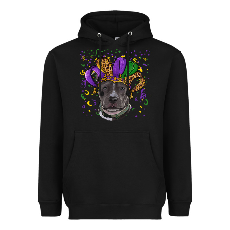 Mardi Gras Pitbull Heavyweight Hoodie by RanaPortraitStore | Teevron