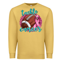 Antique Gold Tackle Cancer Football Premium Sweatshirt - texasbilliewilder