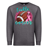 Charcoal Heather Tackle Cancer Football Premium Sweatshirt - texasbilliewilder