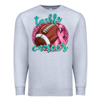 Heather Grey Tackle Cancer Football Premium Sweatshirt - texasbilliewilder