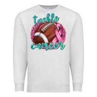 Oatmeal Heather Tackle Cancer Football Premium Sweatshirt - texasbilliewilder