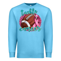 Ocean Blue Tackle Cancer Football Premium Sweatshirt - texasbilliewilder