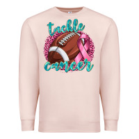 Pale Pink Tackle Cancer Football Premium Sweatshirt - texasbilliewilder