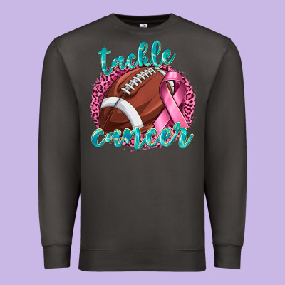 Tackle Cancer Football Premium Sweatshirt Designed By Texasbilliewilder