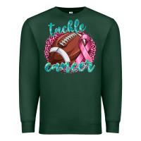 Sports Green Tackle Cancer Football Premium Sweatshirt - texasbilliewilder