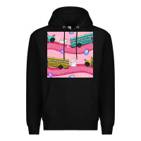 Black easter school bus seamless pattern Premium Hoodie - BundleAndBundleShop