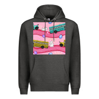 Charcoal Heather easter school bus seamless pattern Premium Hoodie - BundleAndBundleShop