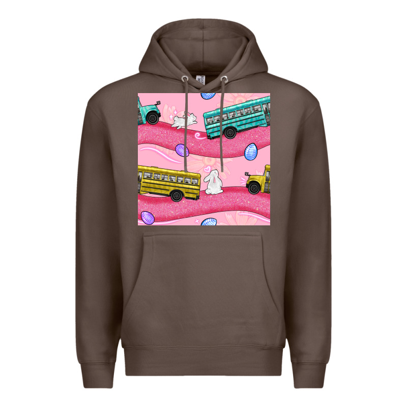 Easter School Bus Seamless Pattern Premium Hoodie by BundleAndBundleShop | Teevron