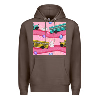 Coffee easter school bus seamless pattern Premium Hoodie - BundleAndBundleShop