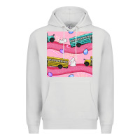 Dove Grey easter school bus seamless pattern Premium Hoodie - BundleAndBundleShop