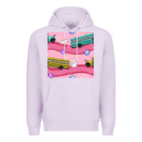 Lilac easter school bus seamless pattern Premium Hoodie - BundleAndBundleShop