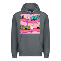 Rock easter school bus seamless pattern Premium Hoodie - BundleAndBundleShop