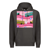 Smoke easter school bus seamless pattern Premium Hoodie - BundleAndBundleShop