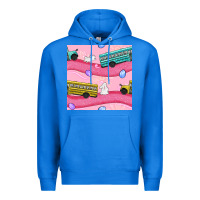 True Royal easter school bus seamless pattern Premium Hoodie - BundleAndBundleShop