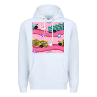 White easter school bus seamless pattern Premium Hoodie - BundleAndBundleShop