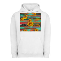 Pigment Lunar Rock sunflower serape wood and cowhide Urban Hoodie - Artiststas