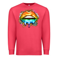 Cardinal rainbow lips Premium Sweatshirt - Zillion Design Studio