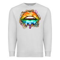 Dove Grey rainbow lips Premium Sweatshirt - Zillion Design Studio