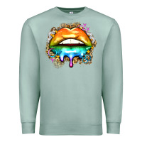 Seafoam rainbow lips Premium Sweatshirt - Zillion Design Studio
