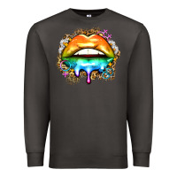 Smoke rainbow lips Premium Sweatshirt - Zillion Design Studio