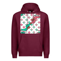 Burgundy Nurse Gloves Seamless Pattern Premium Hoodie - BundleAndBundleShop