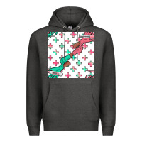 Charcoal Heather Nurse Gloves Seamless Pattern Premium Hoodie - BundleAndBundleShop