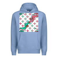 Colony Blue Nurse Gloves Seamless Pattern Premium Hoodie - BundleAndBundleShop