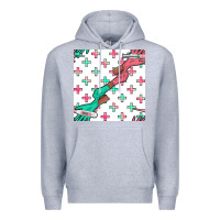 Heather Grey Nurse Gloves Seamless Pattern Premium Hoodie - BundleAndBundleShop