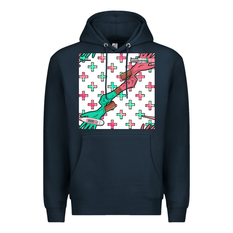 Nurse Gloves Seamless Pattern Premium Hoodie by BundleAndBundleShop | Teevron