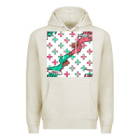 Oatmeal Heather Nurse Gloves Seamless Pattern Premium Hoodie - BundleAndBundleShop