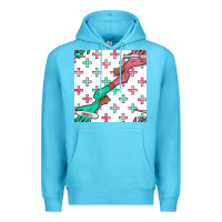 Ocean Blue Nurse Gloves Seamless Pattern Premium Hoodie - BundleAndBundleShop