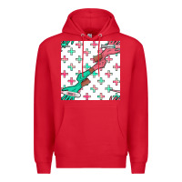 Red Nurse Gloves Seamless Pattern Premium Hoodie - BundleAndBundleShop