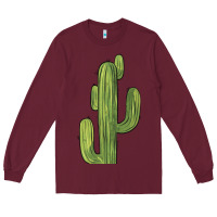 Burgundy cactus Long Sleeve Tee - BarkalooDesign