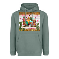 Sage Cafecito y chisme coffee cups Heavyweight Hoodie - Zillion Design Studio
