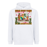 White Cafecito y chisme coffee cups Heavyweight Hoodie - Zillion Design Studio