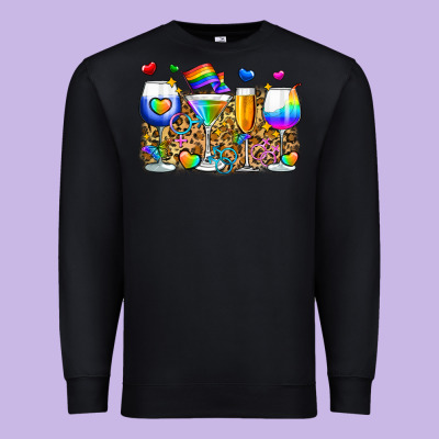 Pride Wine Cups Premium Sweatshirt Designed By Zillion Design Studio