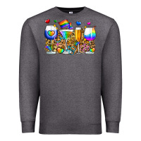 Charcoal Heather pride wine cups Premium Sweatshirt - Zillion Design Studio