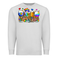 Dove Grey pride wine cups Premium Sweatshirt - Zillion Design Studio