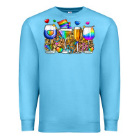 Ocean Blue pride wine cups Premium Sweatshirt - Zillion Design Studio