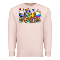 Pale Pink pride wine cups Premium Sweatshirt - Zillion Design Studio