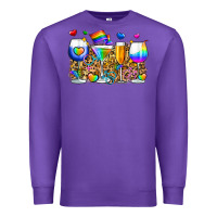 Purple pride wine cups Premium Sweatshirt - Zillion Design Studio