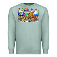 Seafoam pride wine cups Premium Sweatshirt - Zillion Design Studio