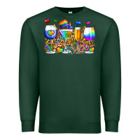 Sports Green pride wine cups Premium Sweatshirt - Zillion Design Studio