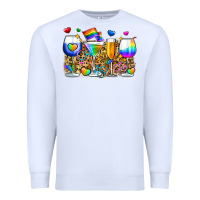 White pride wine cups Premium Sweatshirt - Zillion Design Studio